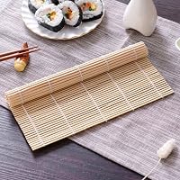 BNOYONERAS Bamboo Sushi Mat 3 db Sushi Tekerő Szőnyeg Rizslabdázó és Pálcikák Készlettel 3