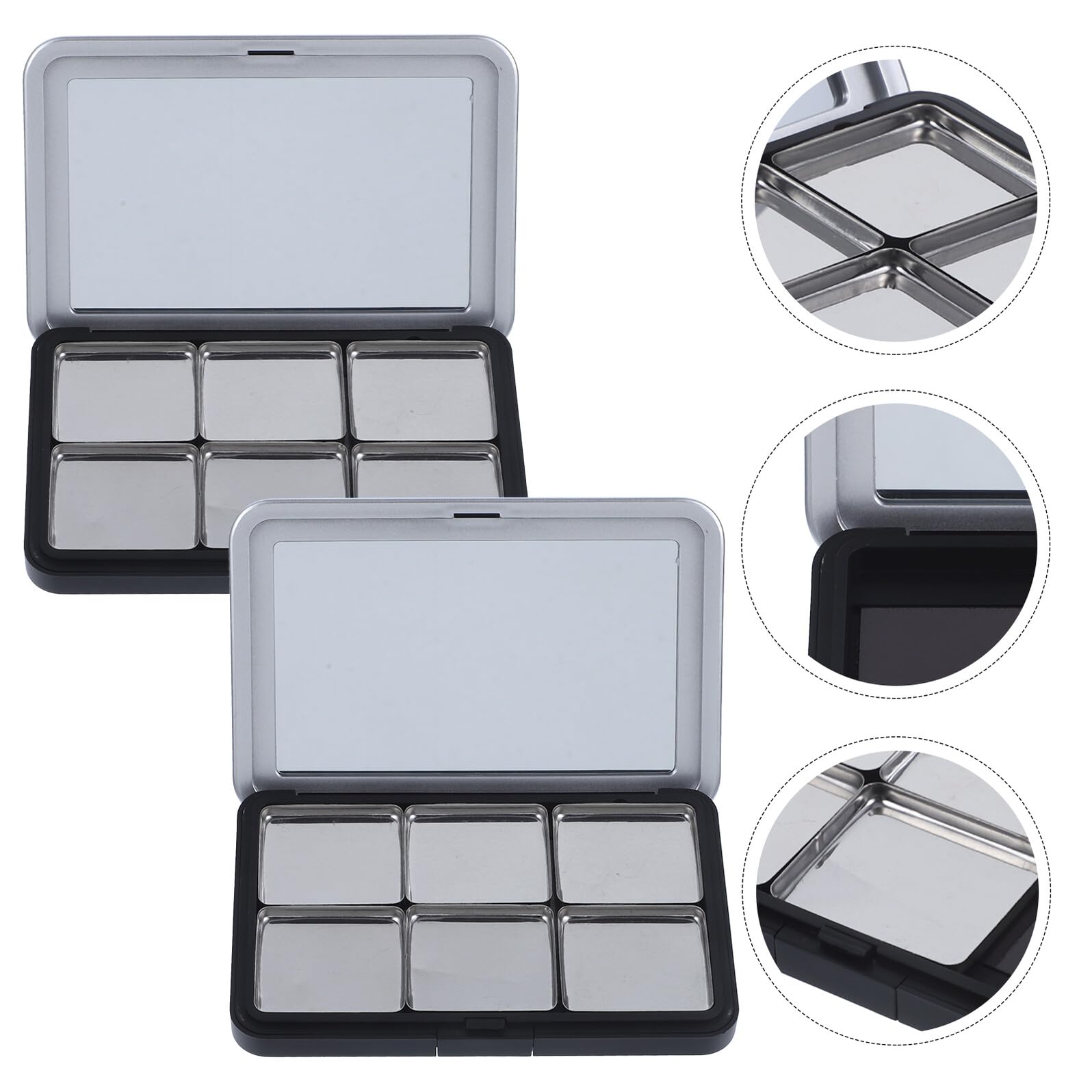 Palette Occhi Vuota Magnetica Opaca 2 Set per Make-up Fai-da-te | Contenitore Refillabile, Leggero per Viaggio e Display, Capacità Ampia, per Moglie e Fidanzata