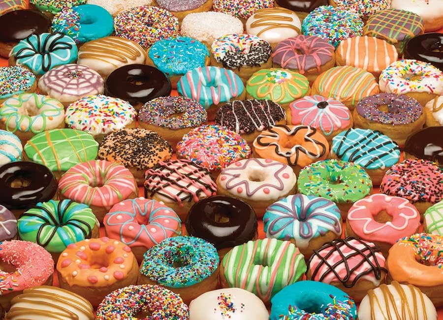 Cobble Hill 1000 Piece Puzzle - Doughnuts - Sample Poster Included