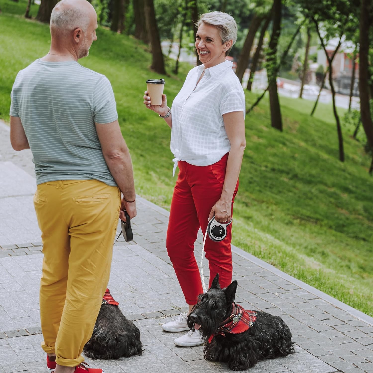 Flexi New Comfort einziehbare Hundeleine (Klebeband), ergonomisch, langlebig und verhedderungsfrei, für Hunde bis zu 11,8 kg, 3 m, Größe XS, Grau/Schwarz