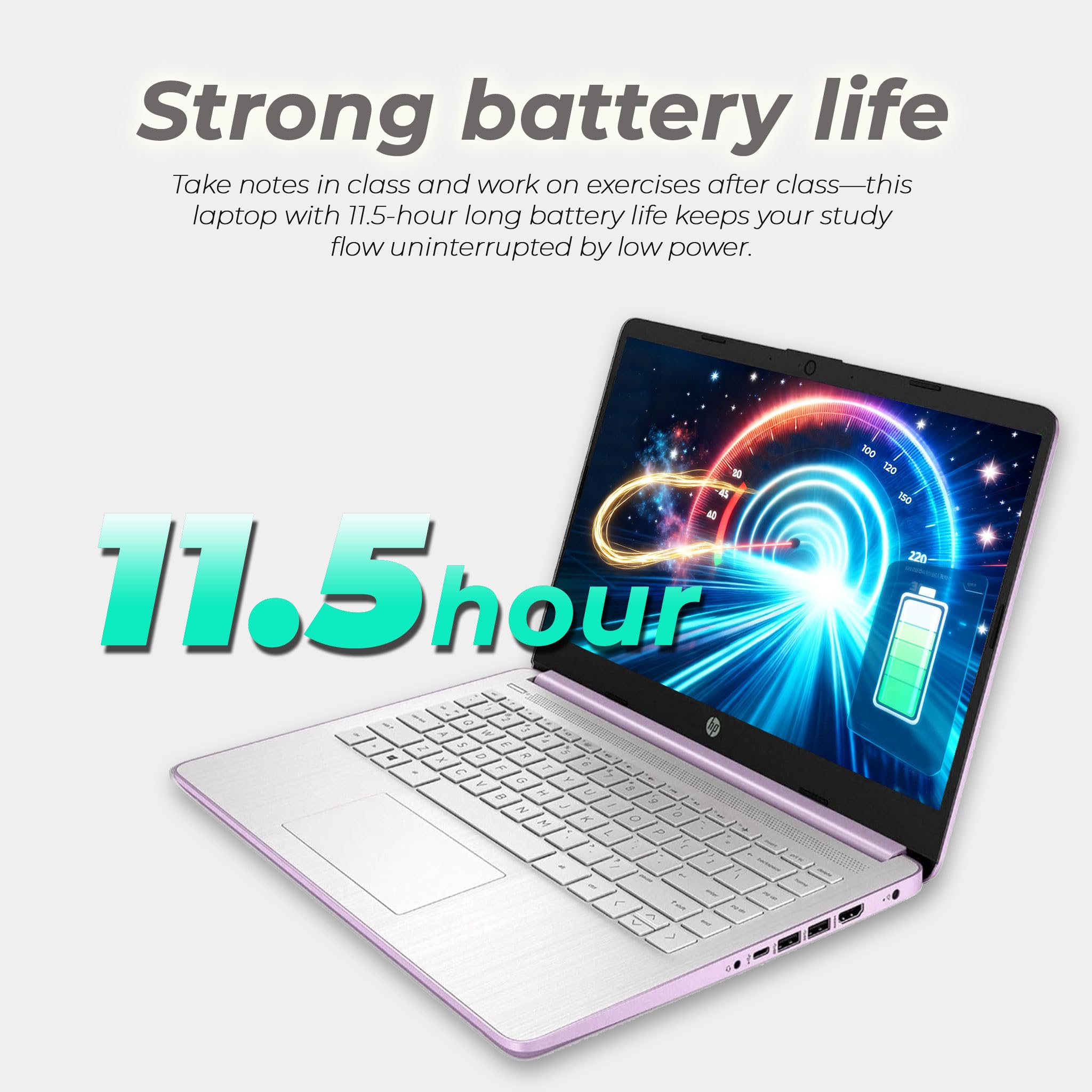 HP Ultrabook Laptop with Office 365 & Copilot AI • Intel 4-Core CPU • 1.1TB Storage (1TB OneDrive and 128GB SSD) • 8GB RAM • Windows 11 w/o Earbuds