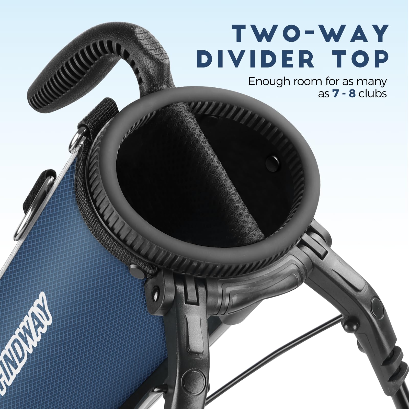 Findway Golf Bag, Golf Stand Tragetasche mit Riemen, Leichter Einfach zu tragen und haltbare Pitch n Putt Golftasche für die Driving Range, Par 3 und Executive Plätze, 80 cm Hoch