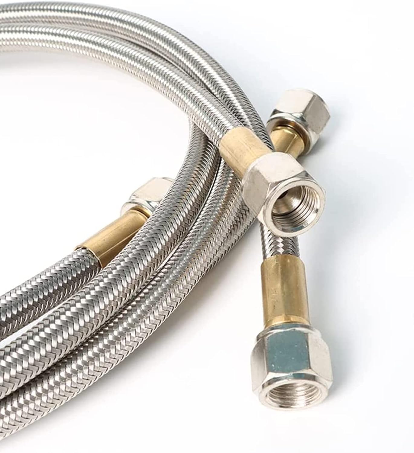 Automatic Transmission Cooler Kit 6AN Hose for GM 4L60E 4L65EA - Fits Chevy Ford Mopar GM GMC Buick Cadillac Cars and Trucks - Stainless Steel Braided Lines