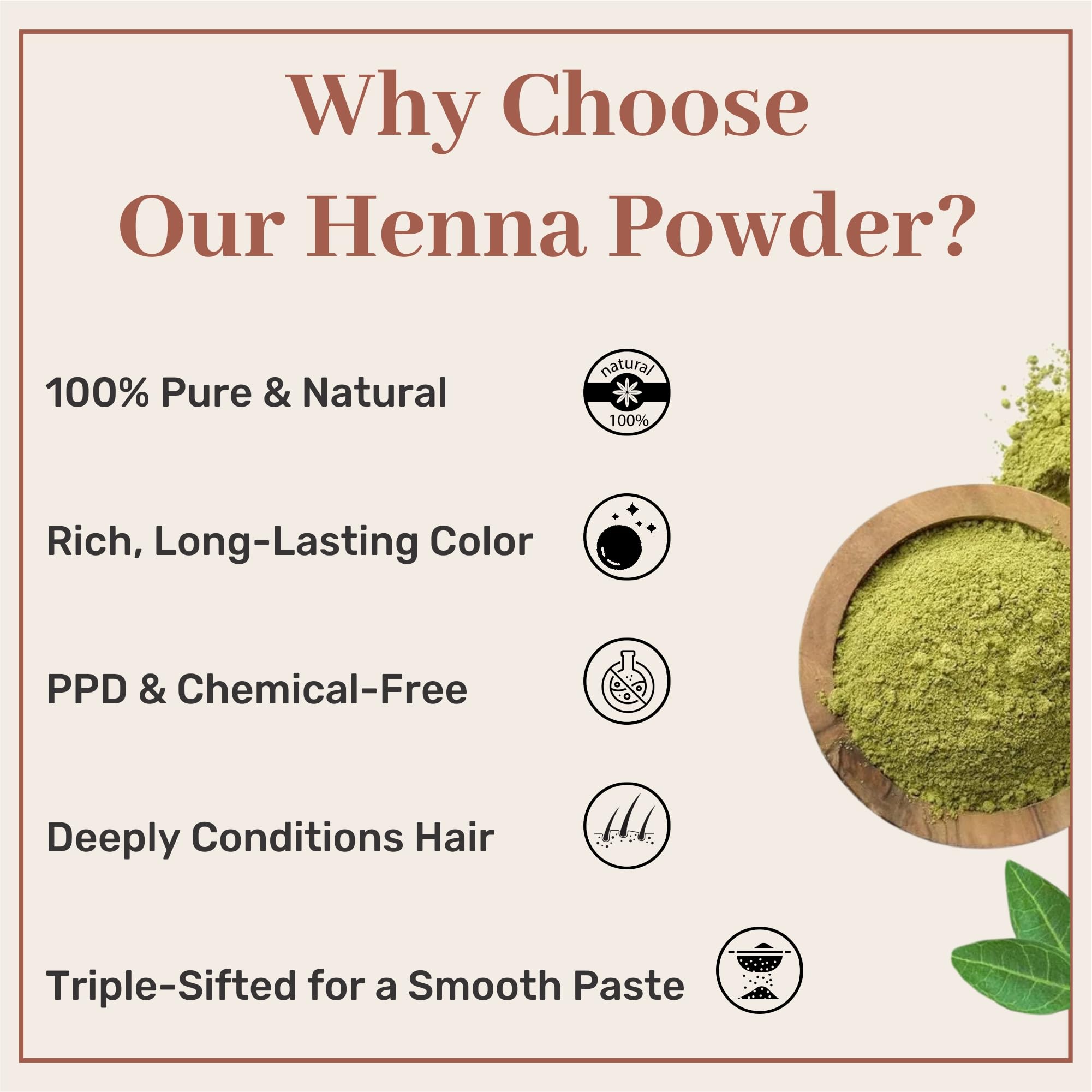 SAMYAM Czysta henna w proszku – opakowanie 500 g | naturalna farba do włosów, potrójnie przesiana henna rajasthani, bez PPD