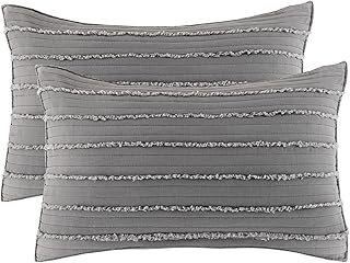 BOSOWOS Standard Size Pillow Shams Set of 2, Ultra Soft Breathable 20 x ...