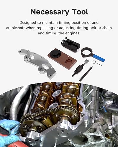 Miniatura 7 de Doble Vanos - Kit de herramientas de bloqueo de sincronización de alineación del árbol de levas, herramientas de bloqueo de sincronización del motor
