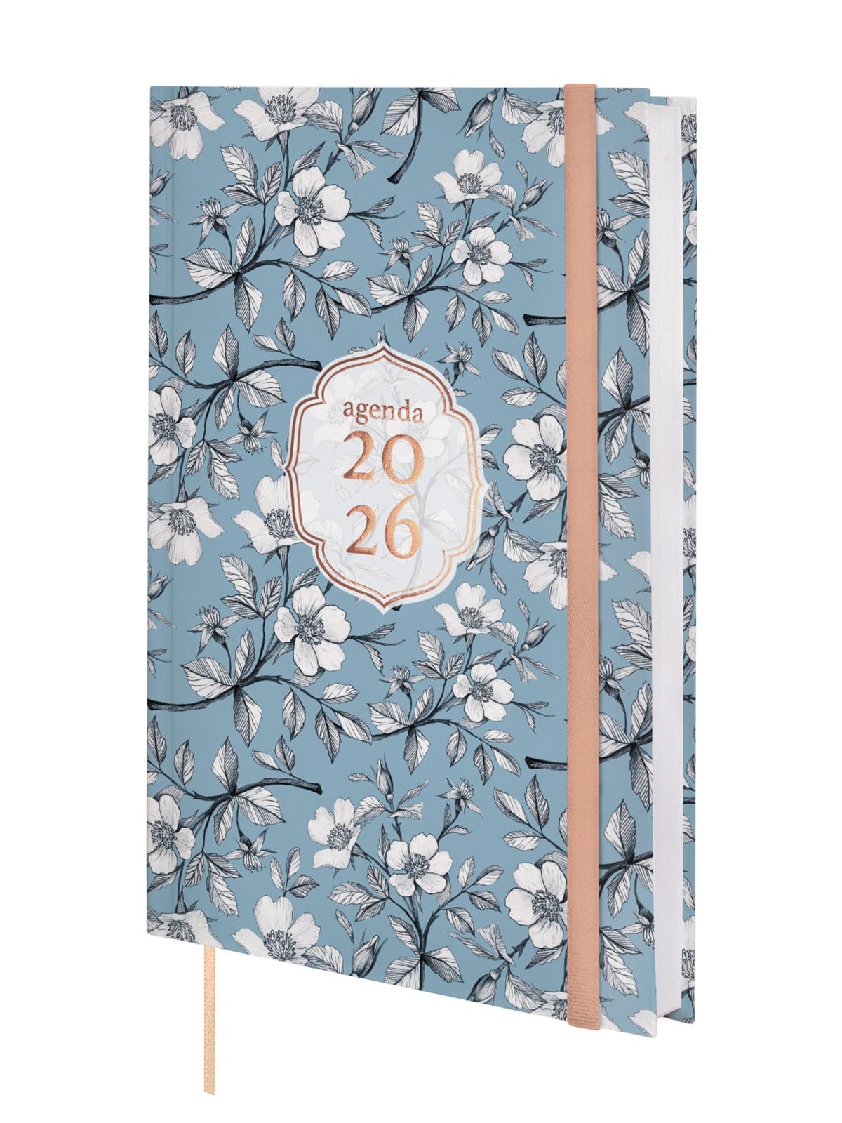 Finocam - Agenda 2026 1 Day Page | January - December (12 months) | Annual Agenda 2026 | Bound Hardcover Padded Berlin - Cotton - Catalan