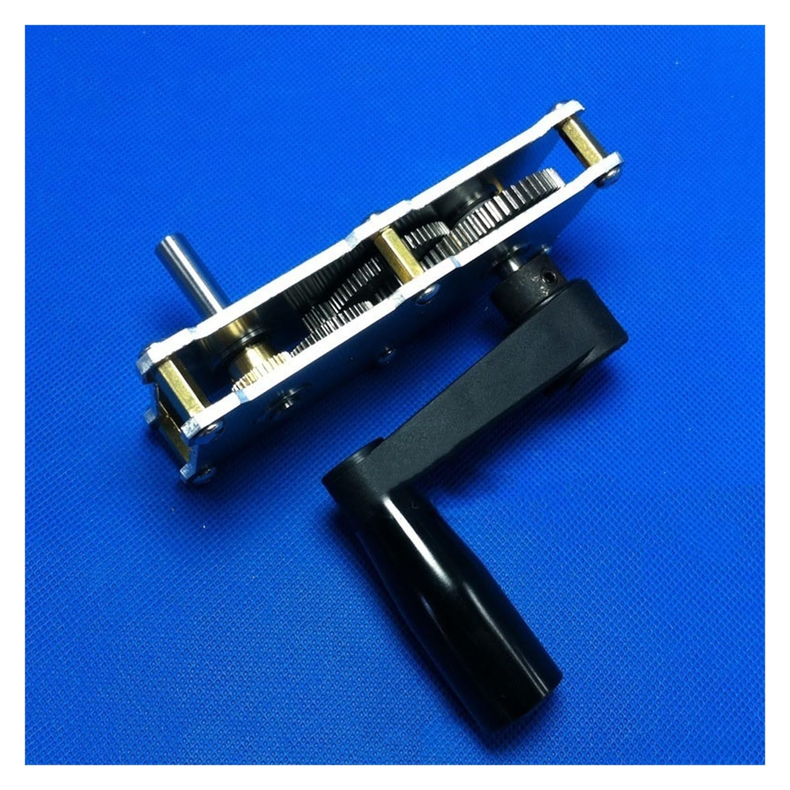 Dispositivo Riduttore completamente in metallo da 122x55x19mm, rapporto di velocità 1:28, albero di diametro 8mm, riduzione dell'aumento della velocità con manovella Sterzo a ingranaggi