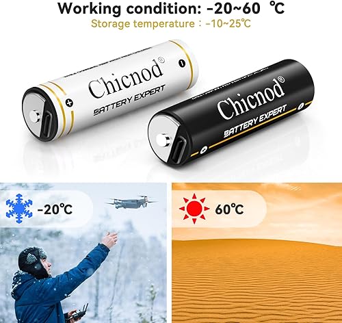 Miniatura 2 de Paquete de 4 pilas AA recargables AA de 1.5 V AA de iones de litio de 3300 mWh de alta capacidad con cable tipo C, 1.5 horas de carga rápida AA