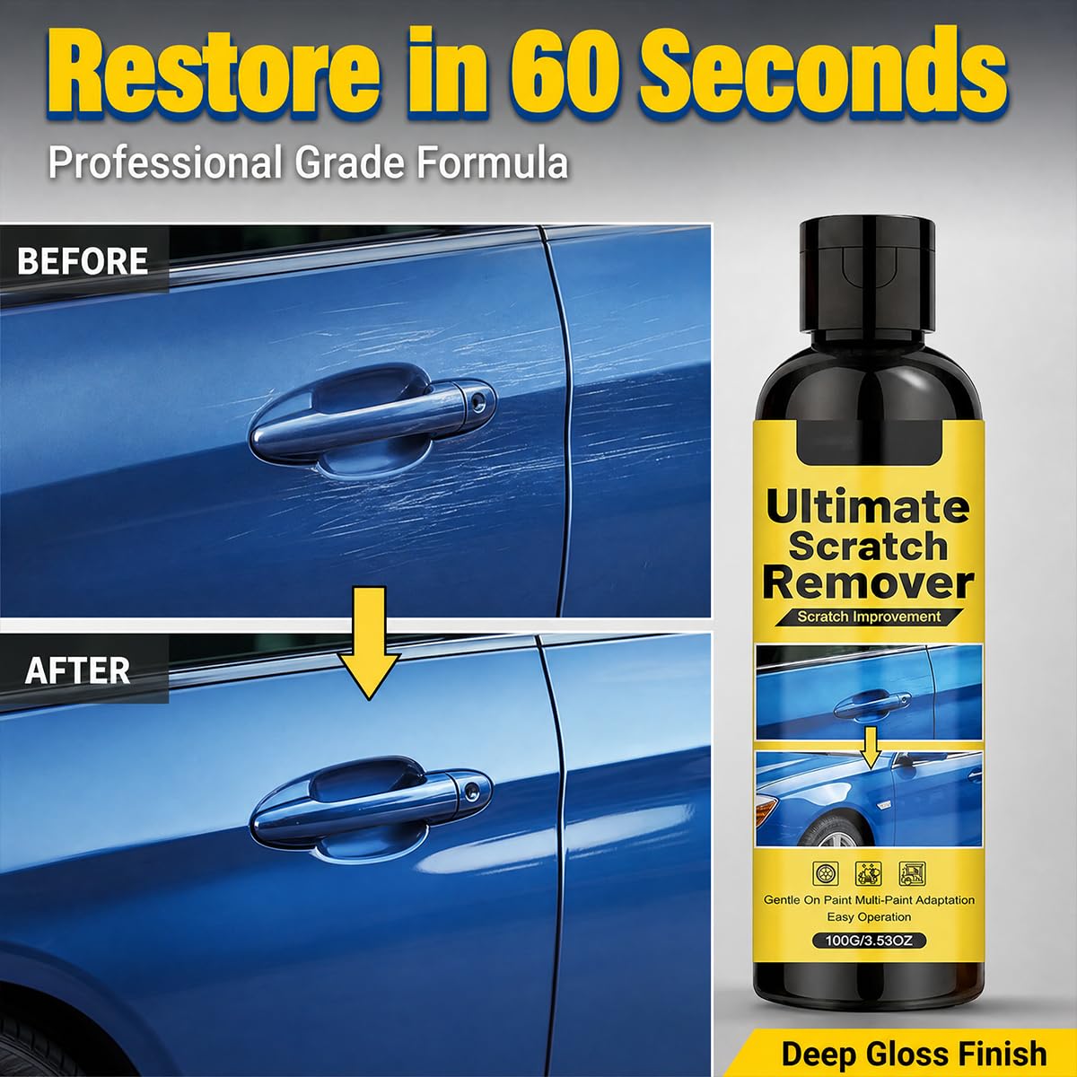 NanoPolix Scratch Remover (2set), 60-Second Surface Scratch Fix, Scratch Remover Cloth, Car Cloth Scratchs Removers, All Paint Colors Polishing Kit, Quick Repair Scratches and Restore Shine