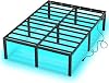 King Size Bed Frame King Platform Bed Frame with LED Light 14 Tall King Mattress Base King Platform Bed Frame with Charging Station King Size