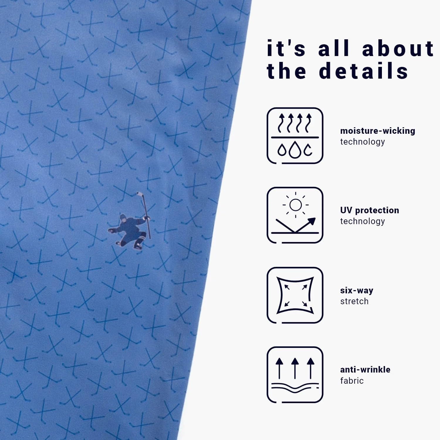 ChalkTalkSPORTS Hockey Short Sleeve Polo Shirts - Mens Hockey Performance Sport Polo - Youth & Adult Sizes - Image 4