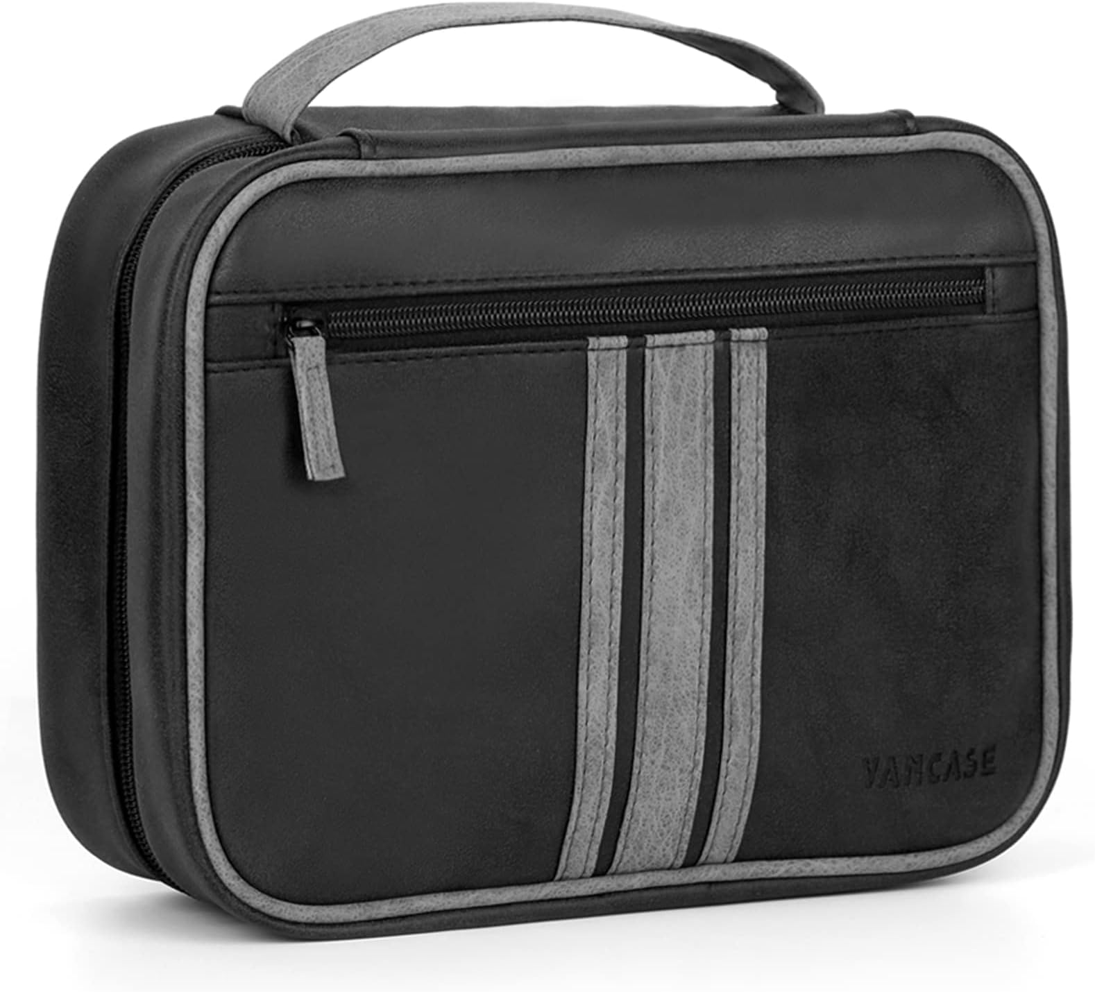 Hanging Toiletry Bag for Men Vintage Leather Dopp Kit Shaving Bag Portable Bathroom Shower Organizer for Travel Accessories