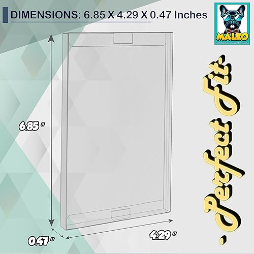 Miniatura 5 de MALKO Paquete de 10 protectores de videojuegos compatibles con: funda de juego Nintendo Switch y Steelbook Funda de plástico transparente