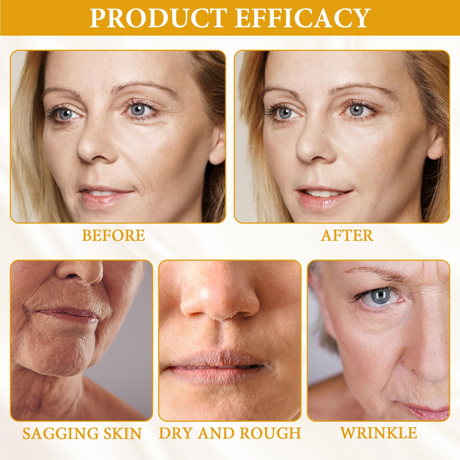 Bee Venom,Bee Venom Wrinkle Removal Cream Face Cream Anti Wrinkle Firming Multi Purpose Cream for Face and Neck Skin Firming Body Cream for All Skin (2PCS) - Image 4