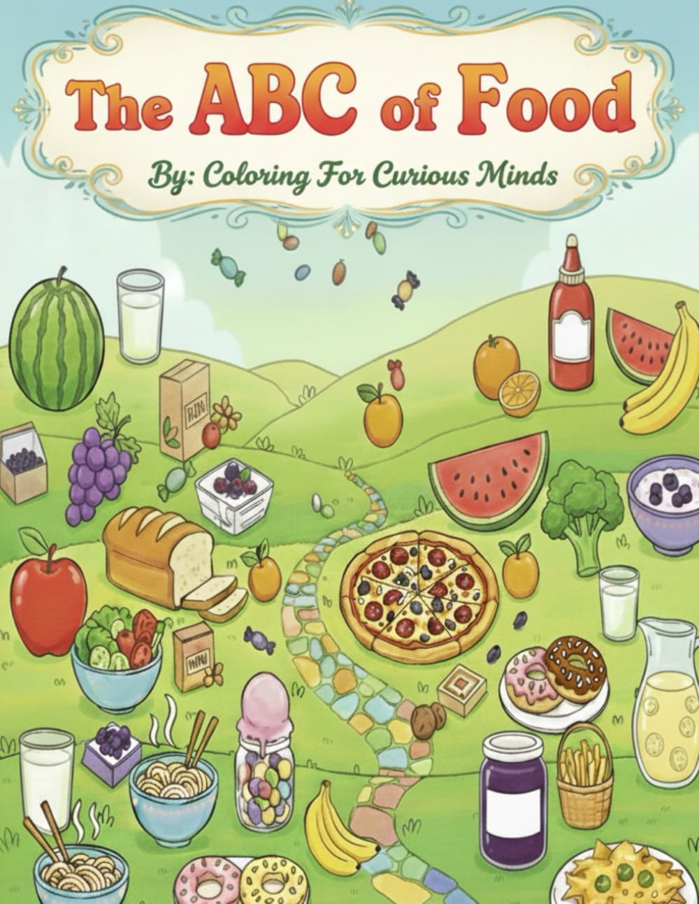 The ABC of Food: By: Coloring for Curious Minds