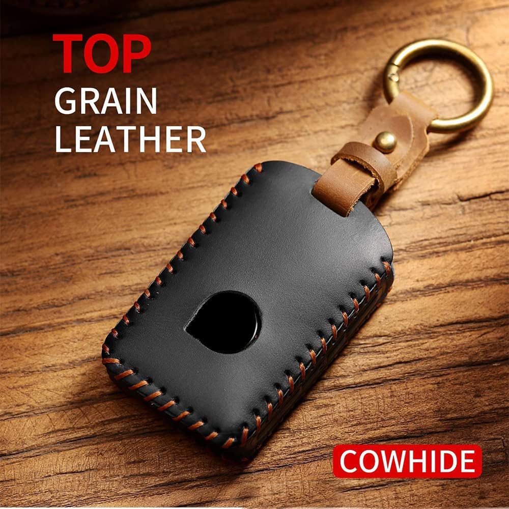Key Fob Cover Key for Volvo XC40 XC60 XC90 S90 V90 2021 2022 Smart Remote Key Case Leather Keychains Car Accessories