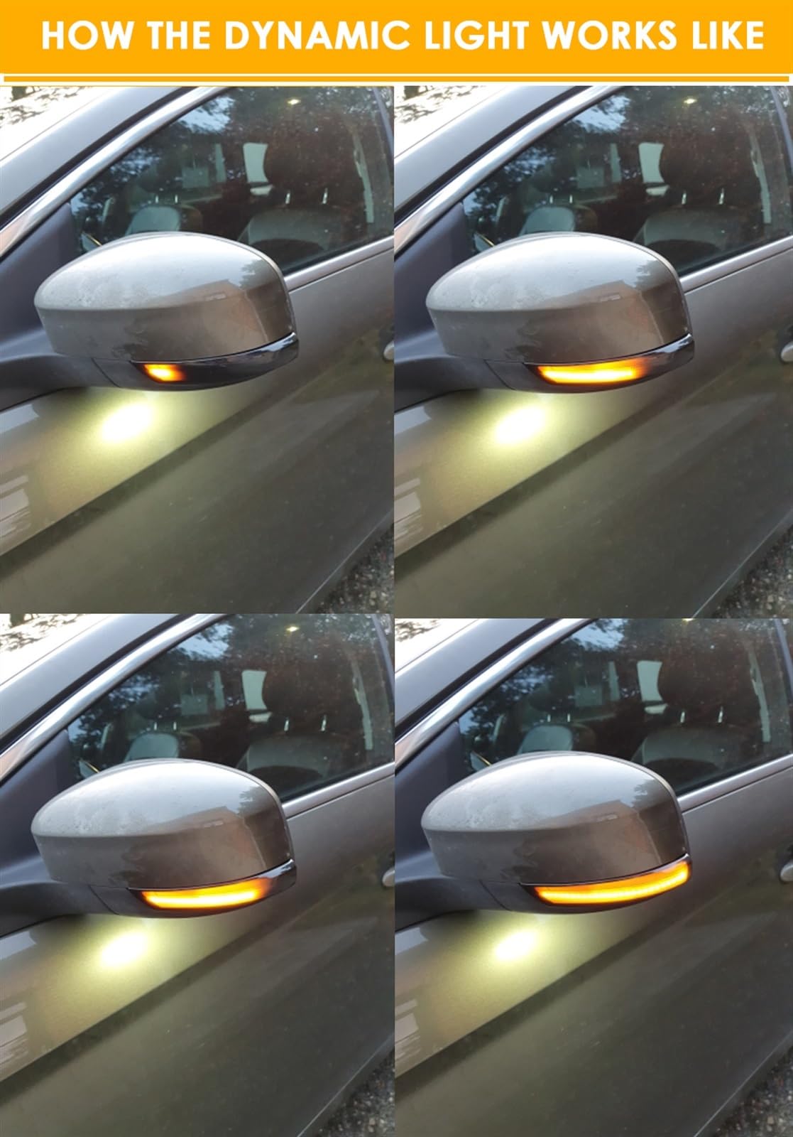 intermitentes laterales Compatible Con Ford Para Focus Mk2 Mk3 Para Mondeo Mk4 2007-2016 Luces De Señal De Giro De Marcador Lateral De Coche Indicador De Espejo Retrovisor De Coche Intermitente