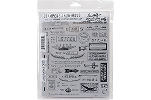 Tim Holtz Cling Stamps 7"X8.5", Correspondence