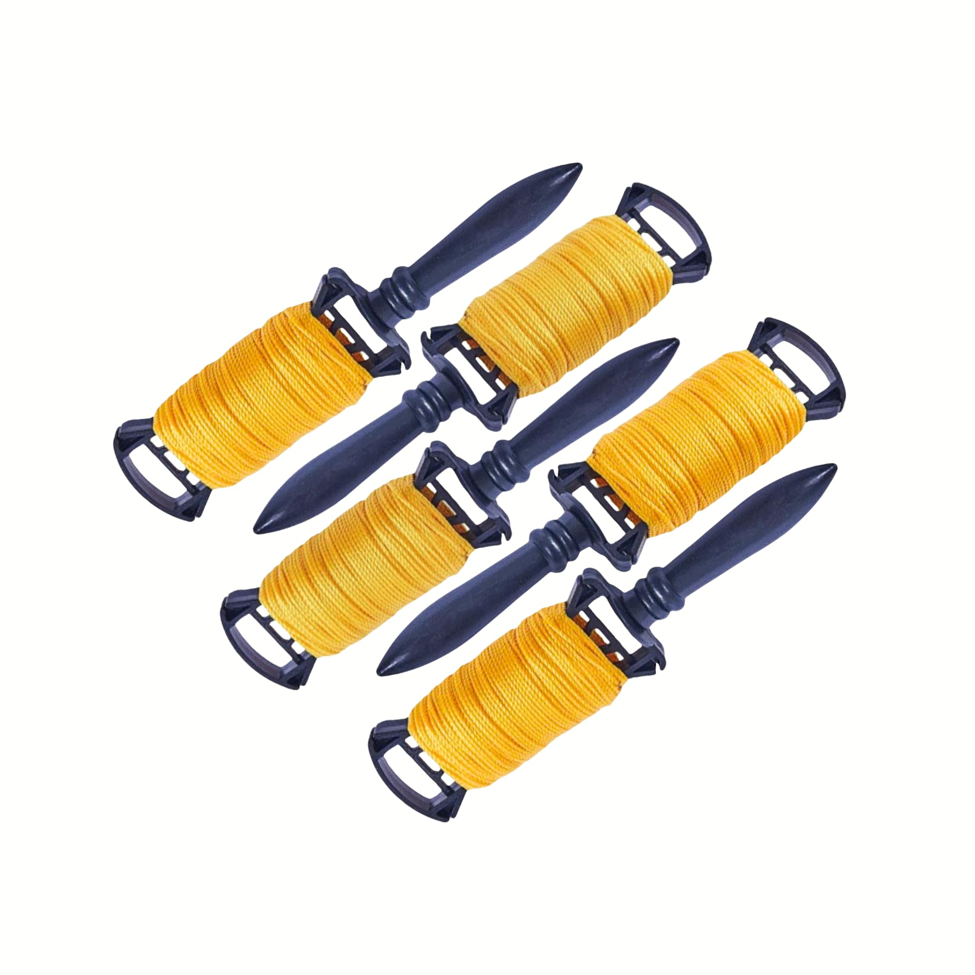 Frooby Yellow Builders Line High Visibility Bricklaying String Ranging Line Masonry String Twisted Nylon Brick Line Heavy Duty Low Stretch Abrasion Resistant Weatherproof Fluorescent 3 & 5 Pack 100M (5)