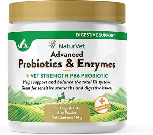 Miniatura 11 de NaturVet Probióticos avanzados y enzimas - Probiótico PB6 Plus Vet Strength | Apoya y equilibra mascotas con estómagos sensibles y problemas