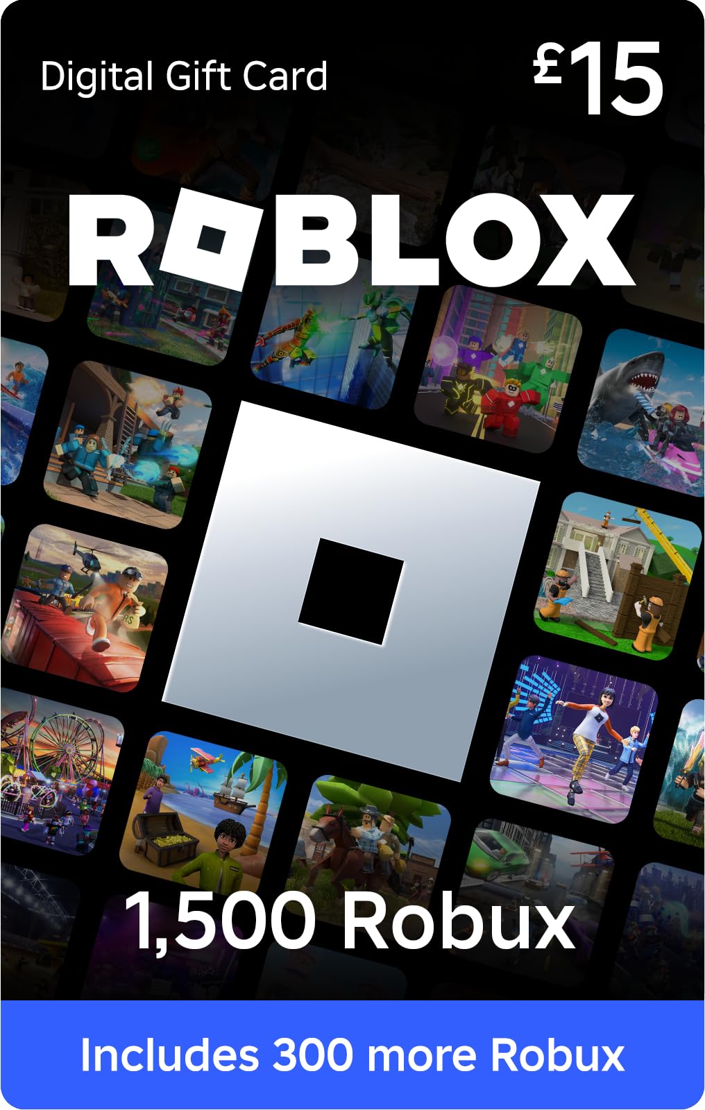 Roblox Gift Card - 1,500 Robux [Includes Exclusive Virtual Item] [Online Game Code] : Amazon.co.uk: PC &amp; Video Games