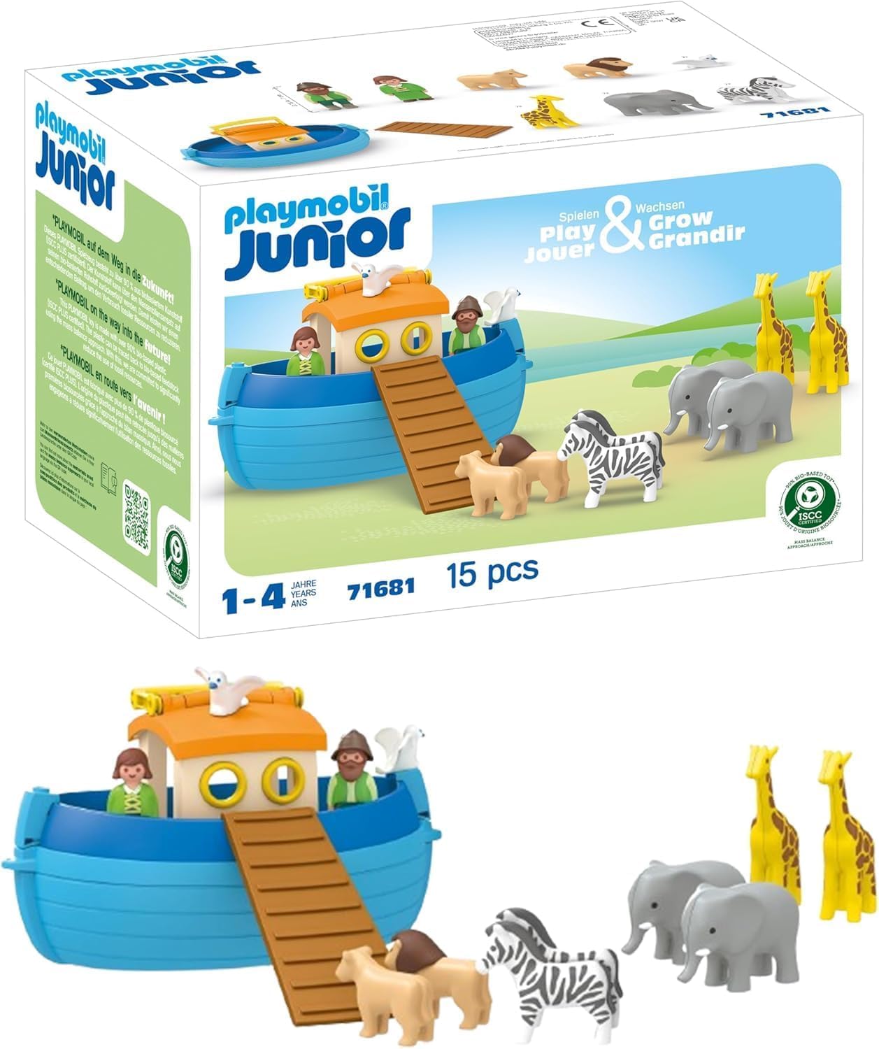 PLAYMOBIL JUNIOR | Meine Mitnehm-Arche Noah | nachhaltiges Spielzeug für Kinder ab 1 Jahr | 71681