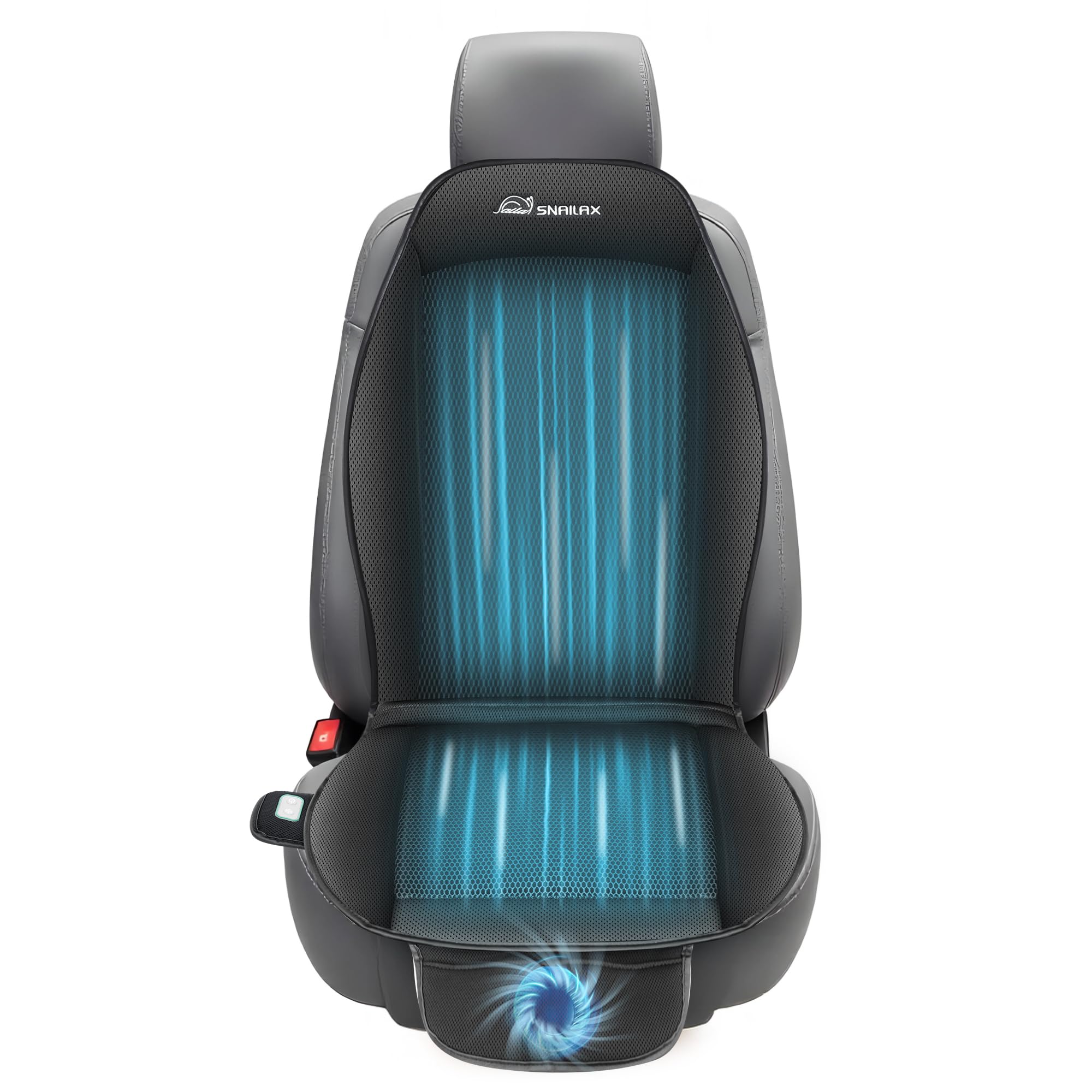 Snailax Cooling Car Seat Cushion, Cooling Seat Cover for Car, Ventilated Seat Pad with 3 Adjustable Speeds, 3D Breathable Mesh, Universal Fit for Most Cars, SUV, Truck, USB Charging