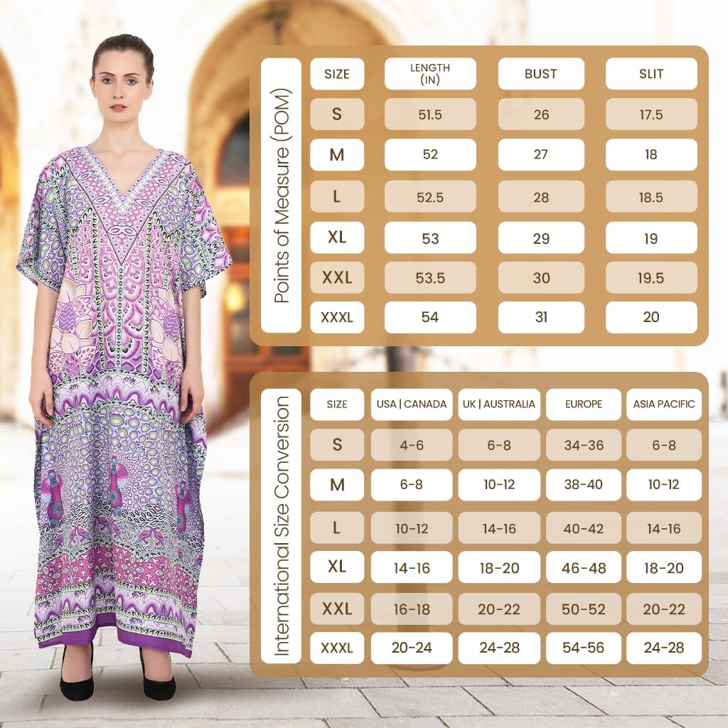 Miss Lavish London Kaftan for Women Dress Summer Swimsuit Cover Up, Plus Size Kaftan, Cruise & Caribbean Vacation Coverup - Image 2