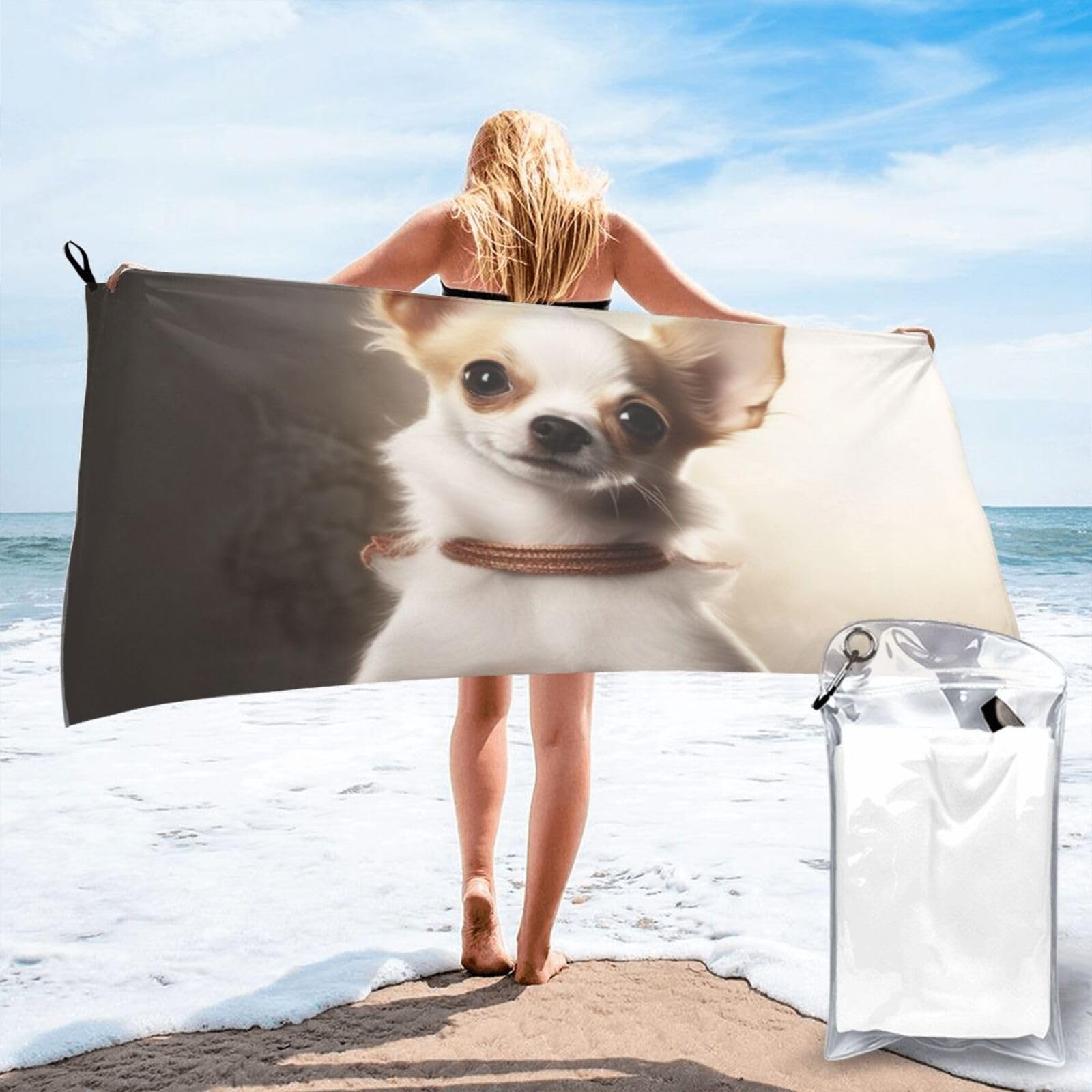 Serviette de plage microfibre pour la natation et la randonnée