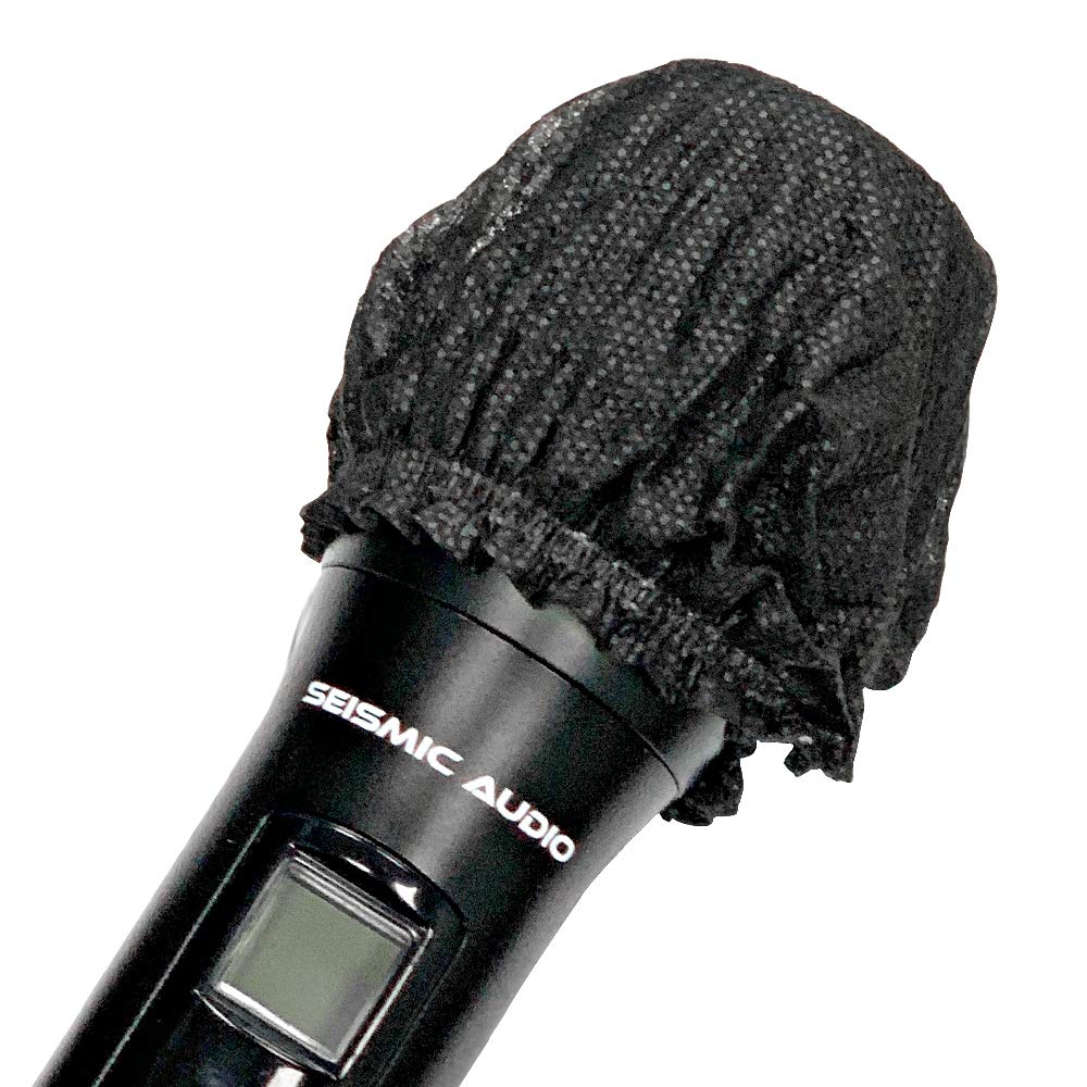 Seismic Audio SA-MicDC - 50 Pairs of Disposable Universal Microphone Covers - Fits Standard O and U Shaped Mics - 100 pcs Total
