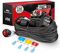 Vista 10 de Nilight Kit de arnés de cableado de barra de luz LED - 2 cables 14AWG de alta resistencia, 12V, interruptor de encendido y apagado, relé