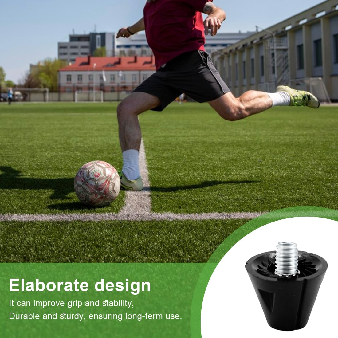 CPJJ 12pcs tacos de repuesto para botas de fútbol con removedor, tacos de fútbol, ​​13 mm y 16 mm, tacos de fútbol, ​​accesorios para zapatos de entrenamiento para botas de fútbol de 6 pernos (M5)