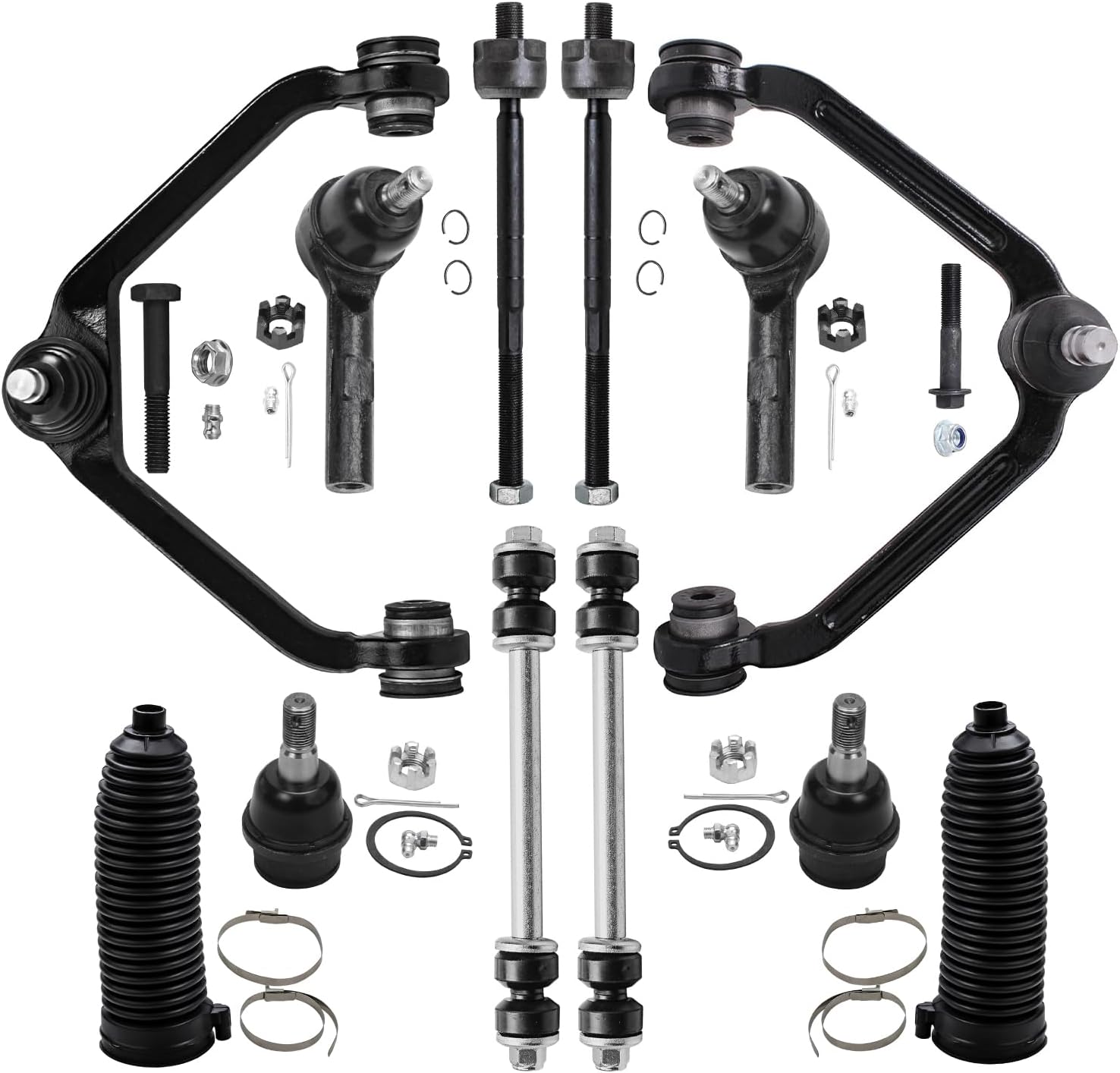 Complete 10-Piece Front Suspension Kit For 2WD Dodge Durango & Dakota - Lifetime Warranty