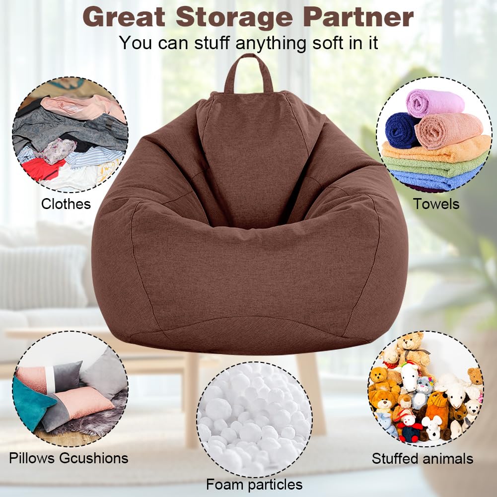 LOMUG Pouf XL, a forma di goccia, solo rivestimento (senza imbottitura), per bambini adulti, grande da gioco, per soggiorno, camera dei bambini, divano, decorazione per interni ed esterni, 100 x 120