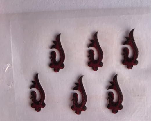 Kalpana Sticker Bindi Mayur Peacock Maroon Color (Pack of 12) (Size-2)
