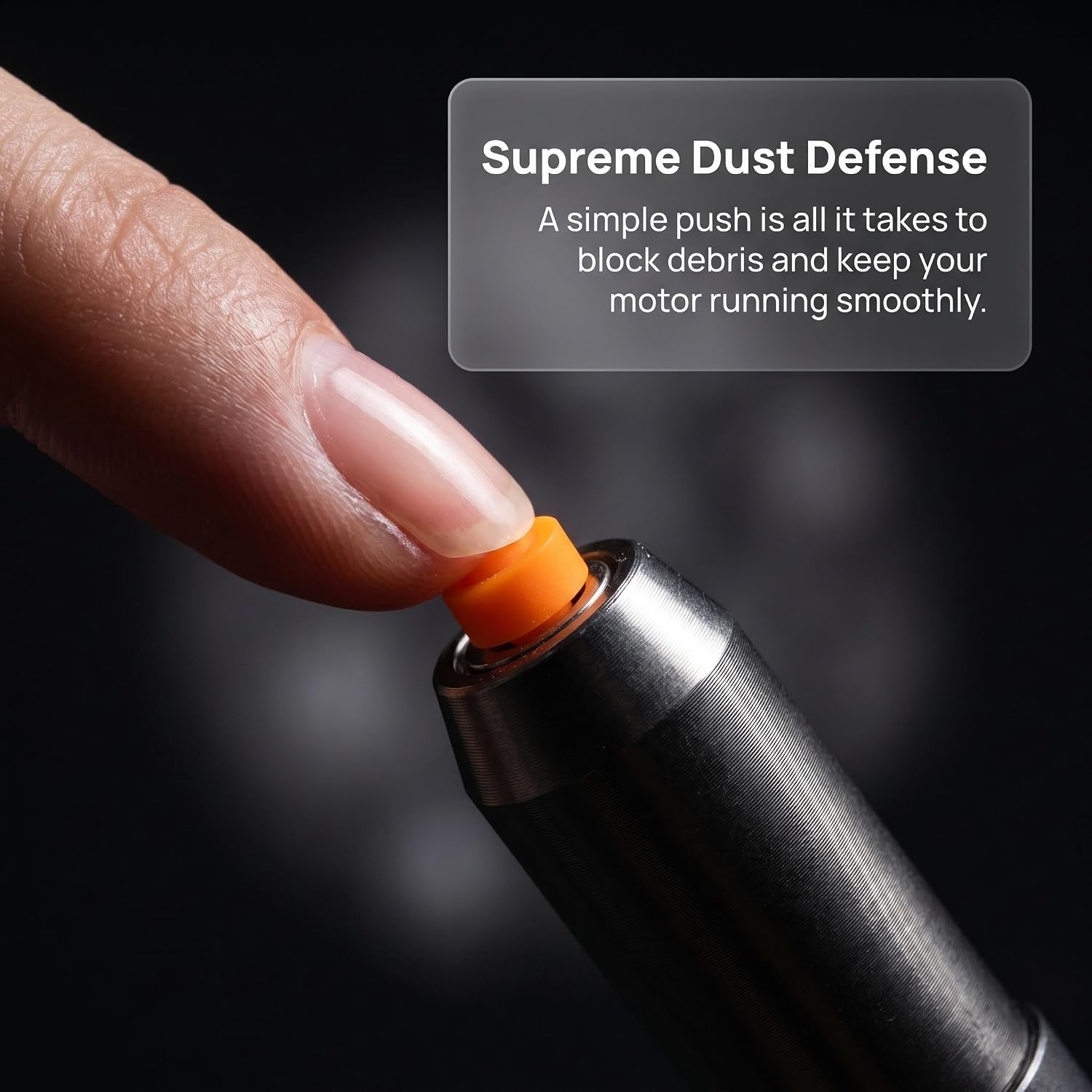 100pcs Orange Plastic Nail Drill Dust Stopper Caps 2.35mm