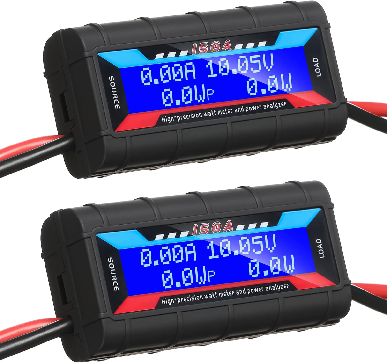 Yunsailing 2 Pcs High Precision Watt Meter Power Analyzer Battery Consumption Performance Monitor with Backlight Digital LCD Screen(9000)