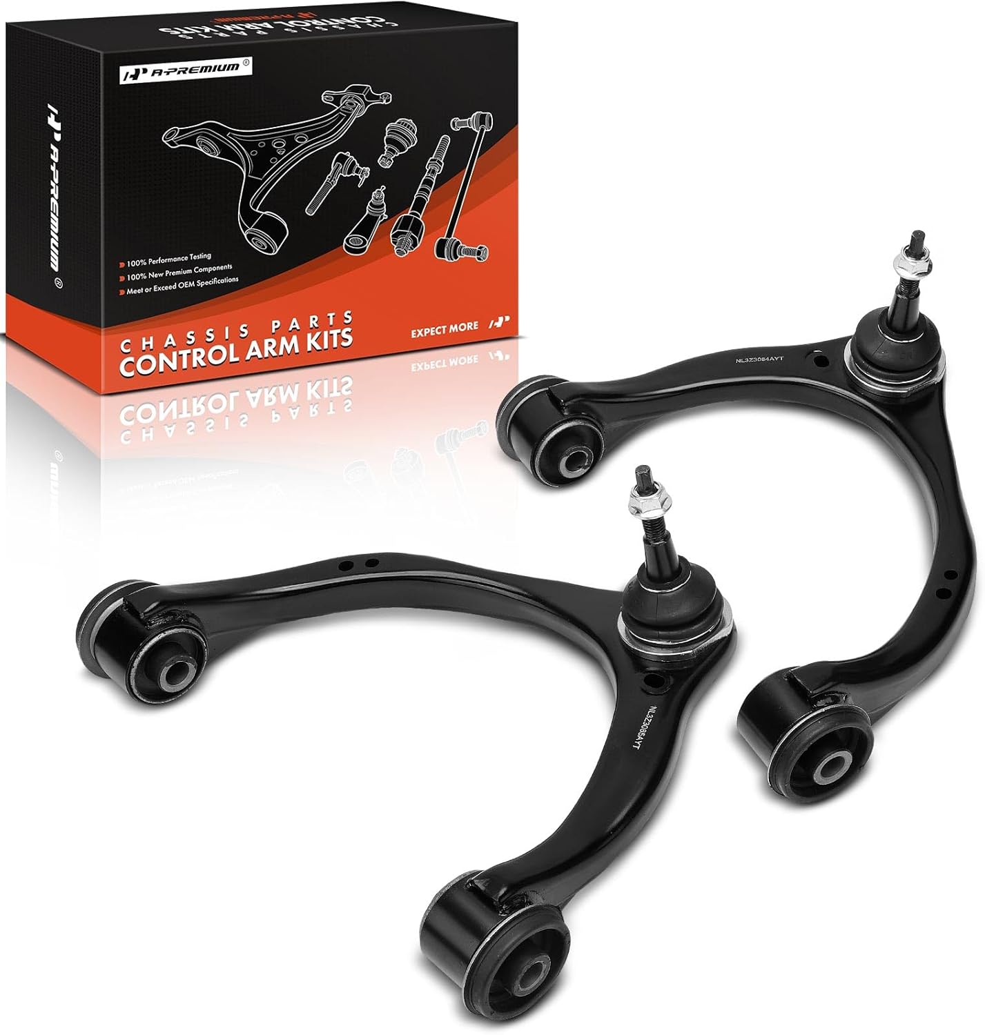 A-Premium 2 x Front Upper Control Arms, with Ball Joint & Bushing, Compatible with Ford F-150 F150 2021-2023, F-150 Lightning 2022-2024