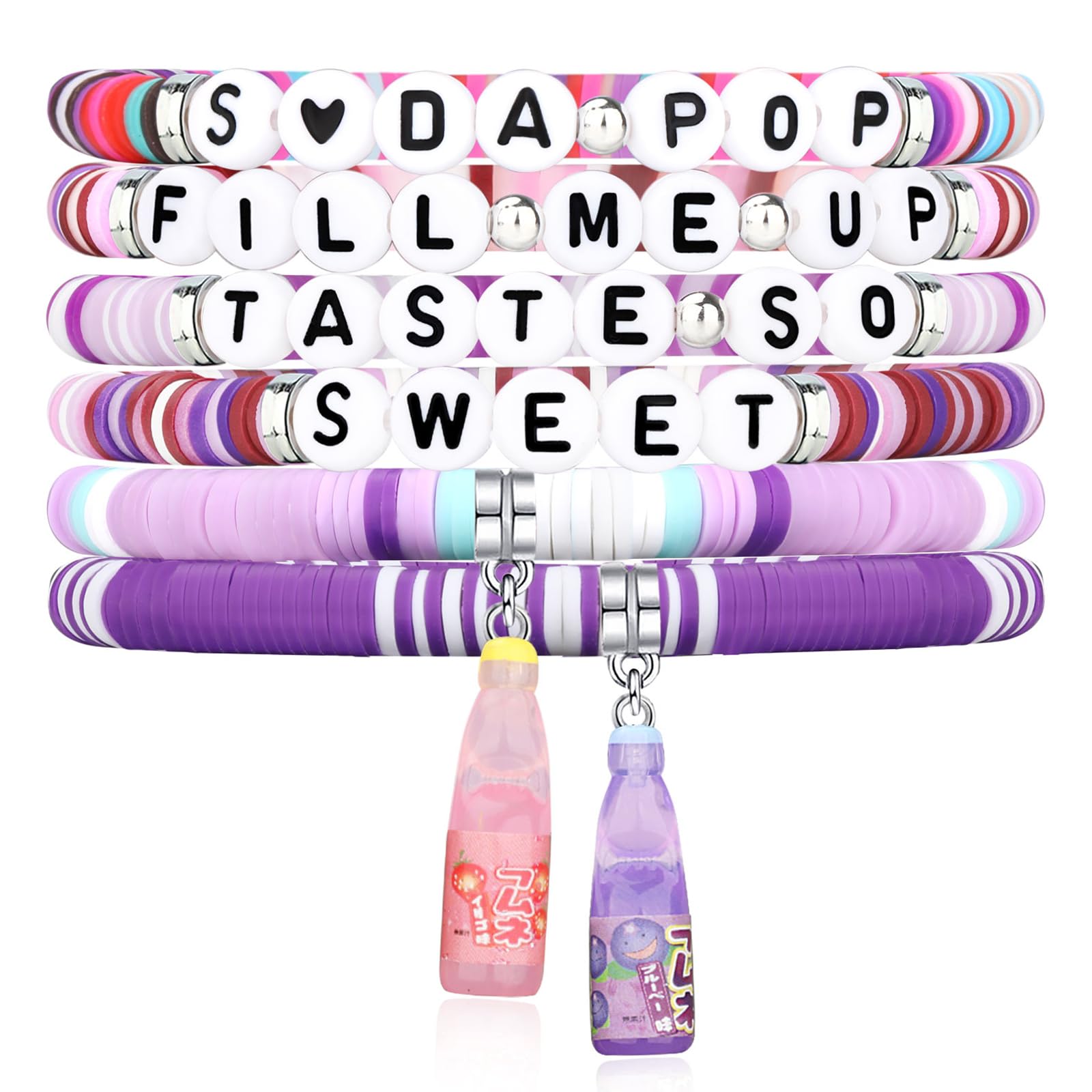 IDesign Soda Pop bracelet set K-Pop Golden Shining Music Matching Korean Anime Gifts for Fans Decor Halloween Outfits