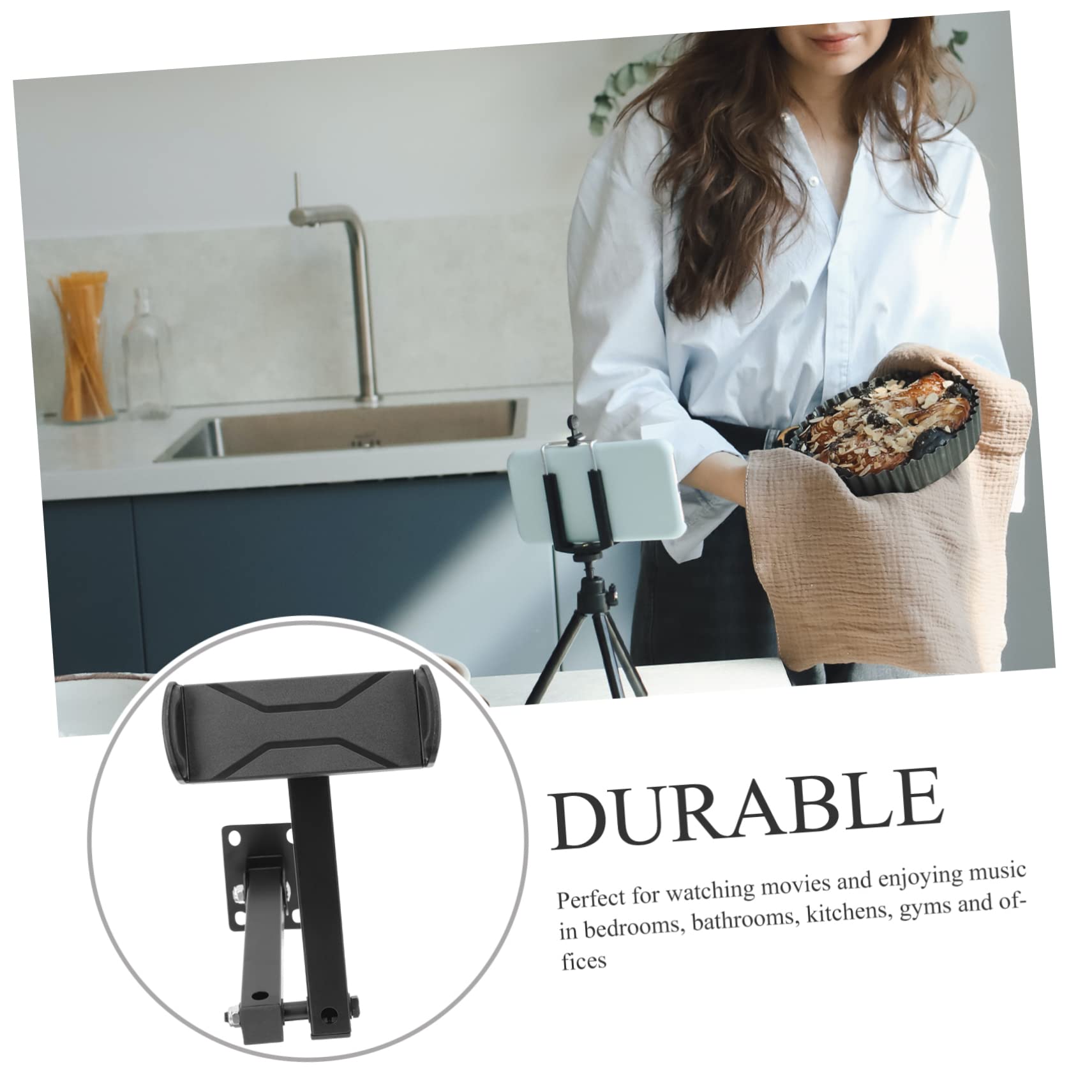 Soporte De Pared Para Teléfono Soporte Para Tableta Ajustable Multiángulo Para Guardar Smartphones Casa Material Resistente Diseño Plegable