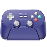 8BitDo Pro 3 Bluetooth Gamepad, Compatible with Switch 1/2, PC, Apple, SteamOS, Android, TMR Joysticks, Hall Effect Triggers, Magnetic Buttons (Purple)
