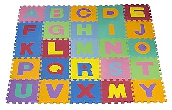 IRIS Kids Multicolored Alphabet Puzzle Play Mat - Soft and Safe EVA Foam - Excellent for Day Care's, Play Rooms, Baby Rooms, and playgrounds (208 SQ Feet)