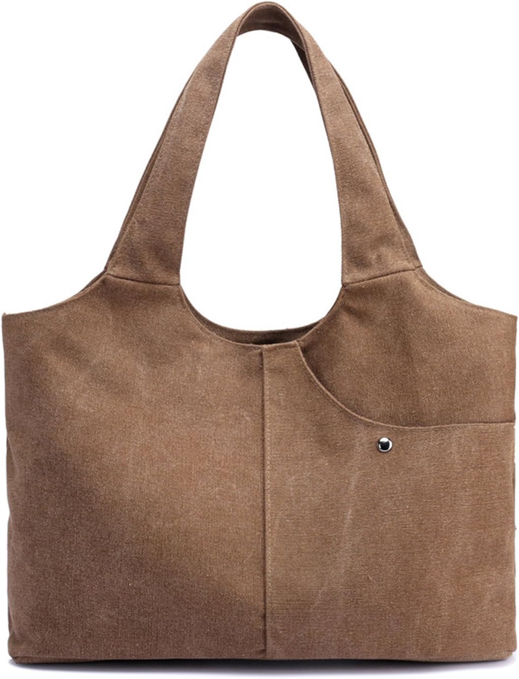 Lustear Canvas Totes Hobo Bag Handbag BeachBag Daily Use LargeCapacity for Women (Brown)
