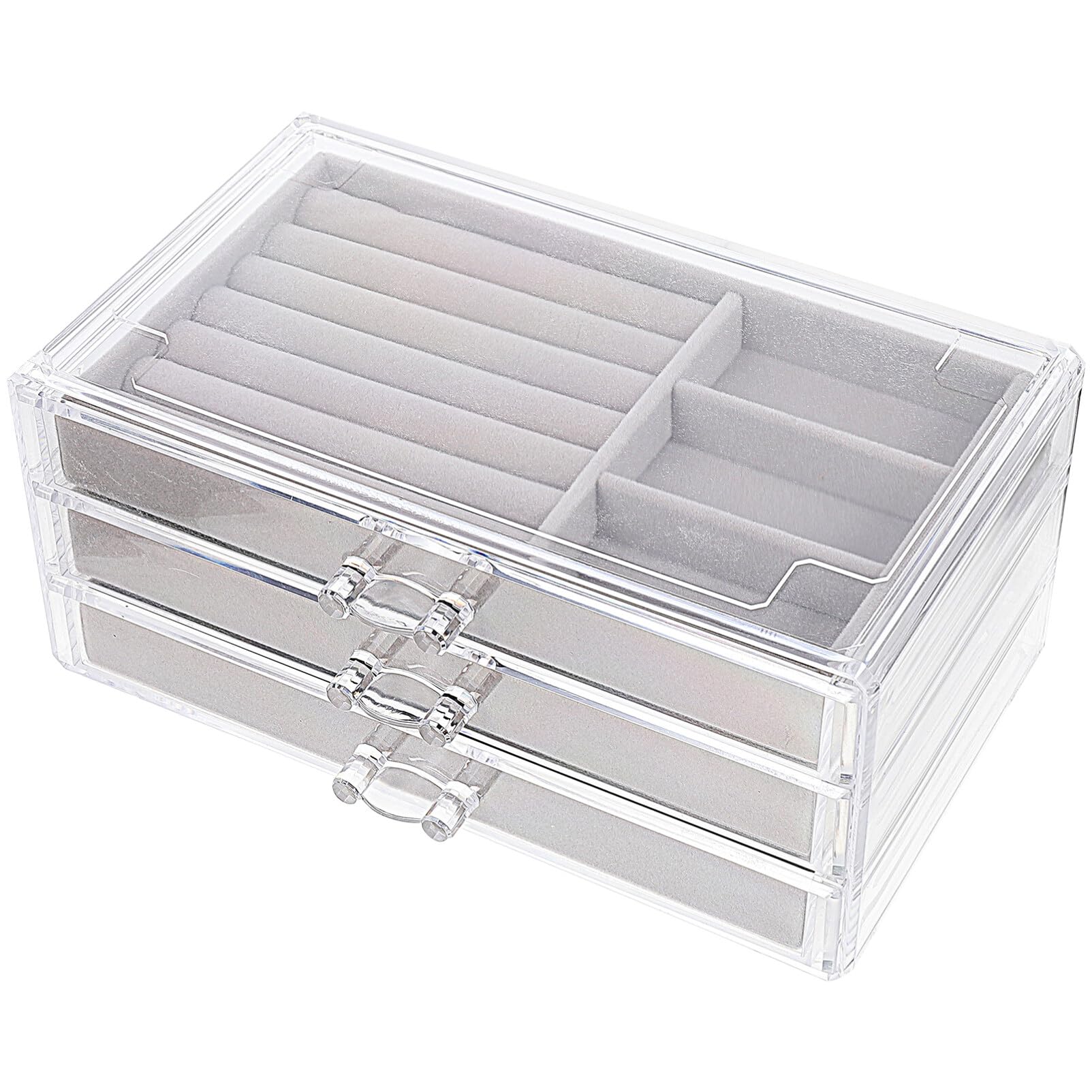 Pudełko na kolczyki Organizer na biżuterię Wystrój biurka Plastikowe tace do serwowania Taca na biżuterię Biżuteria akrylowa Organizer na rozmaitości Klasyfikuj Case toaletka Prezentacja dekoracji/38