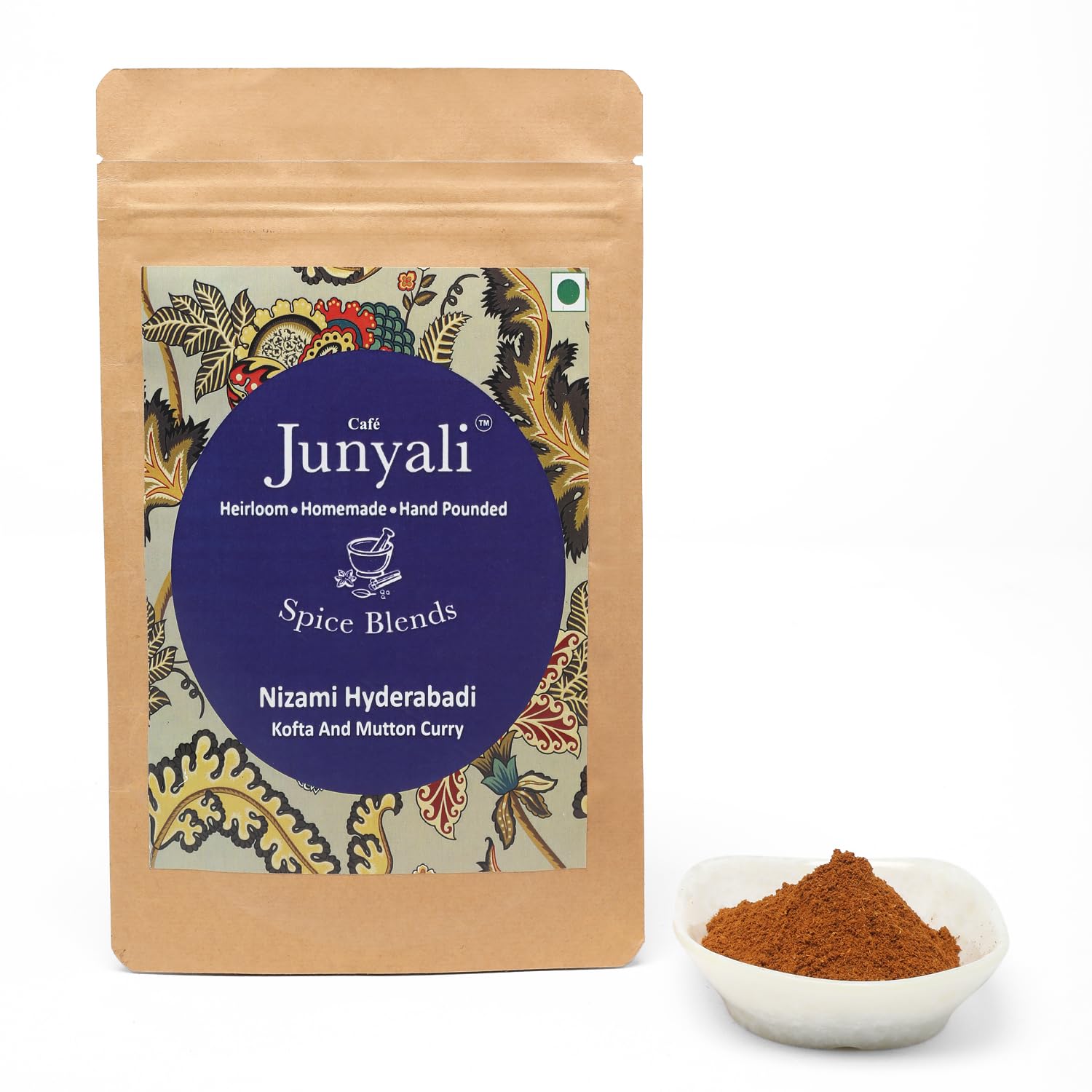 Cafe Junyali Nizami Hyderabadi Masala Spice Blend for Kofta & Mutton Curry - (50g) Homemade Hand-Pounded Spices - Authentic Hyderabadi Cusine with Pure Natural & Organic 2