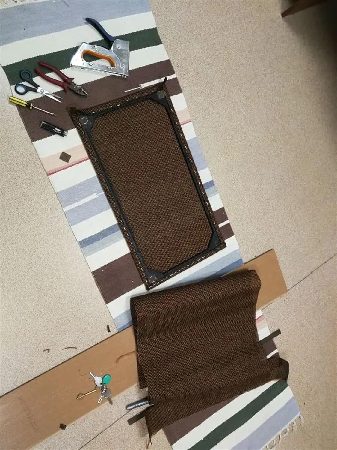 Speaker Mesh Cloth Classic Vintage Thicken Speaker Cloth Grille for Acton III/STANMORE III/Woburn III/Bluetooth/Normal Audio(BlackBrown(75x50cm))