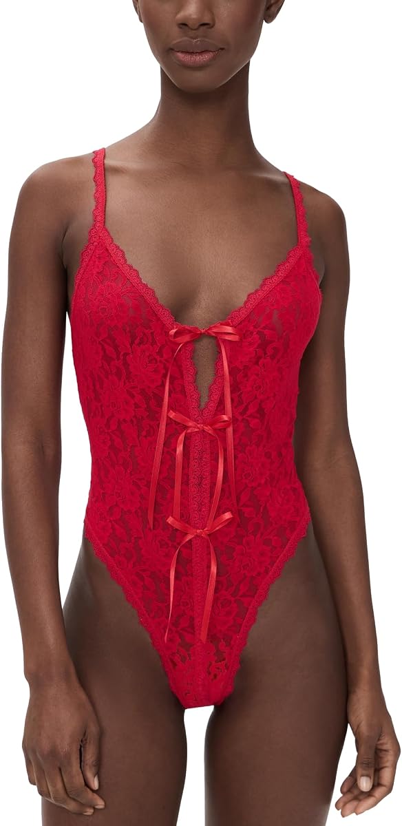 Signature Lace Crotchless Teddy