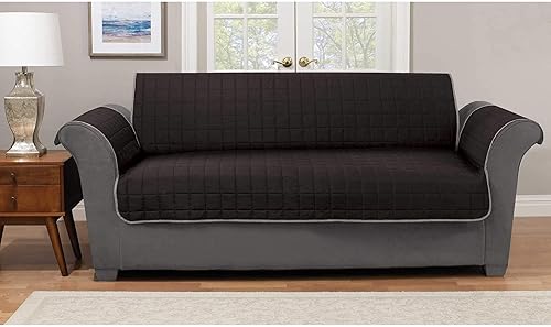 Funda de sofá de felpa en negrogris