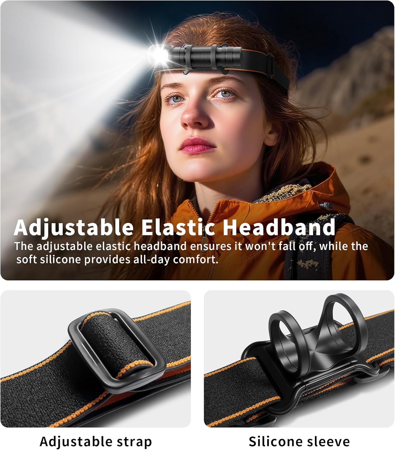 TONEOF Mini Flashlight Headlamp Rechargeable,4000mAh Magnetic High Lumens LED EDC Tactical Flashlight,Aluminum Waterproof Head Lamp with Band for Camping,Emergency,Hiking,Keychain,Pocket